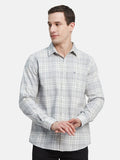 METTLE Men Spread Collar Tartan Checked Cotton Casual Shirt
