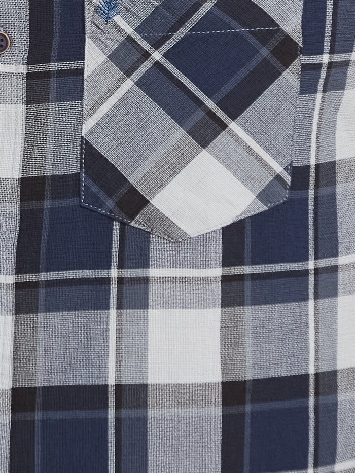 METTLE Men Tartan Checked Spread Collar Cotton Casual Shirt