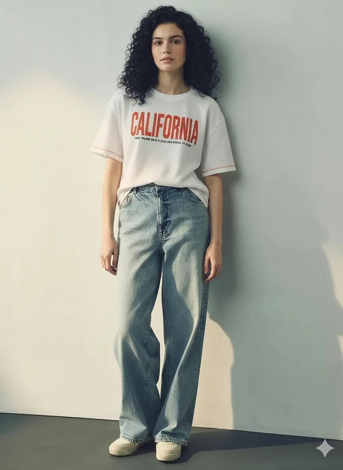 METTLE Off White Women Printed T-shirt