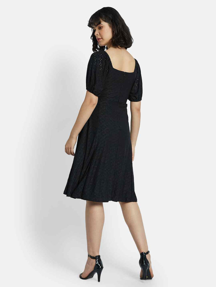METTLE Puff Sleeve Fit & Flare Dress