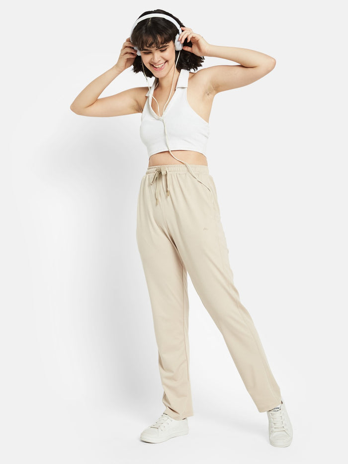 METTLE Women Cotton Mid-Rise Track Pant
