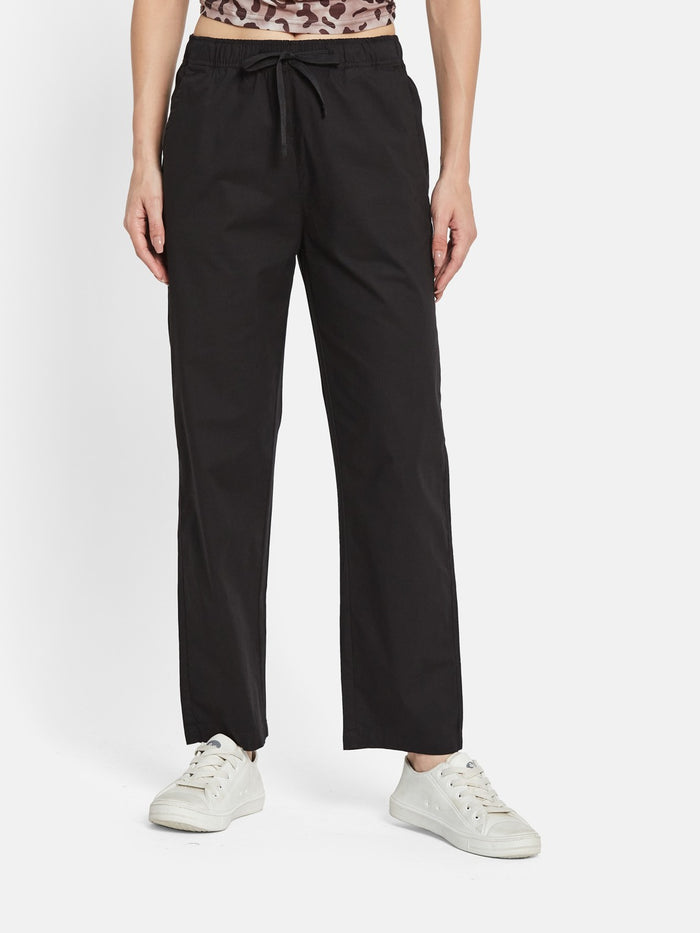 METTLE Women Cotton Mid Rise Track Pants