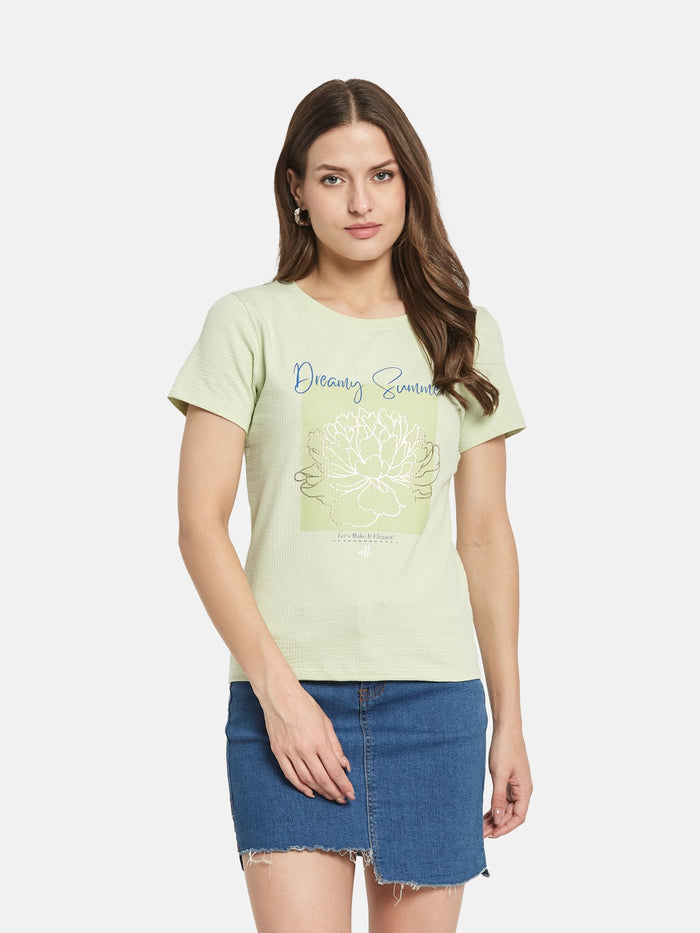 METTLE Women Floral Printed T-shirt