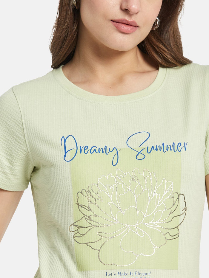 METTLE Women Floral Printed T-shirt