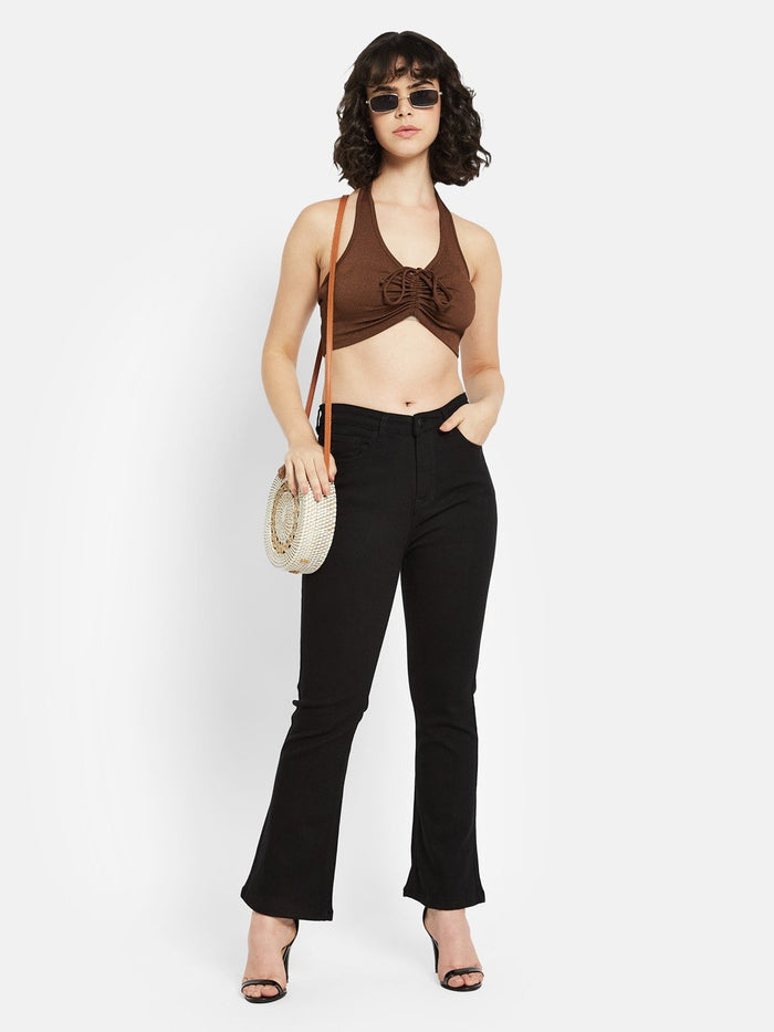 METTLE Women Light Fade Stretchable Bootcut Jeans