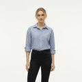 METTLE Women Oxford Blue Multi Stripes Striped Casual Shirt