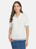 METTLE Women Polo Collar T-shirt