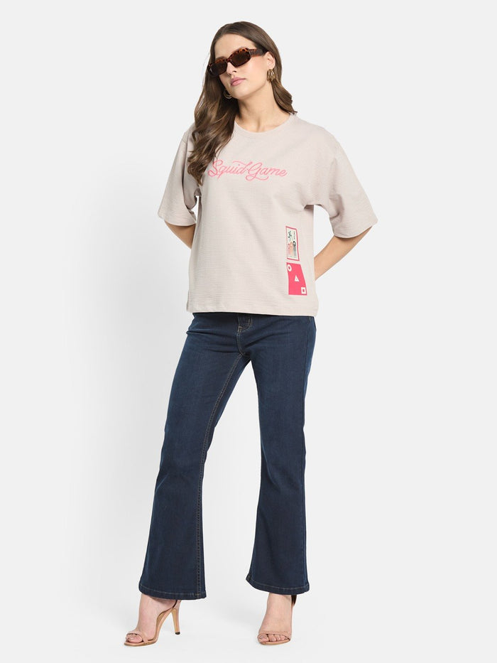 METTLE Women Printed T-shirt