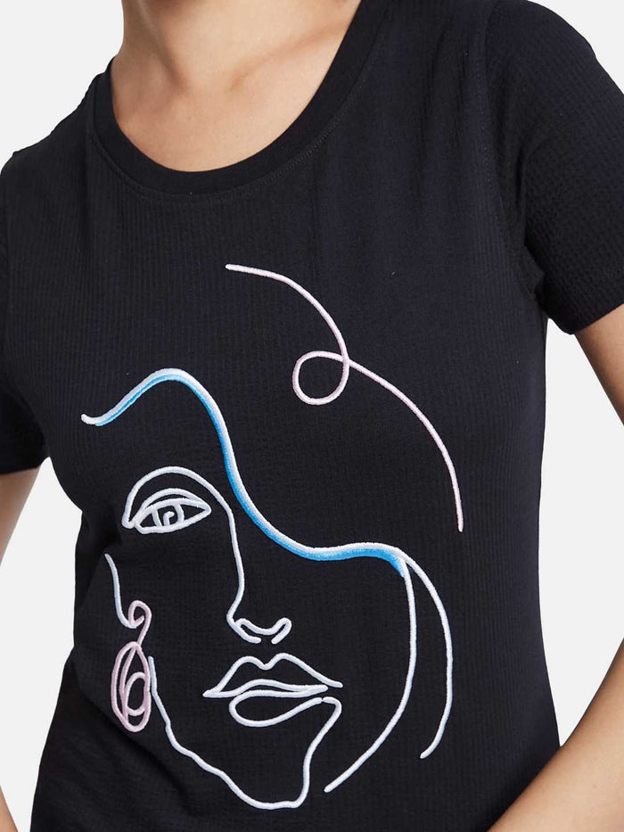 METTLE Women Printed T-shirt