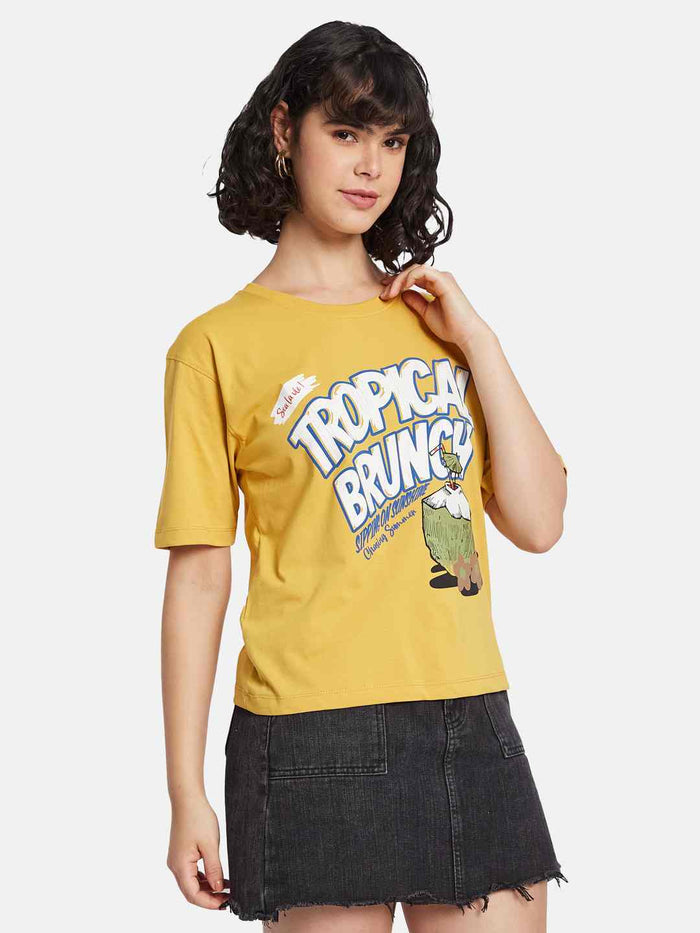 METTLE Women Printed T-shirt