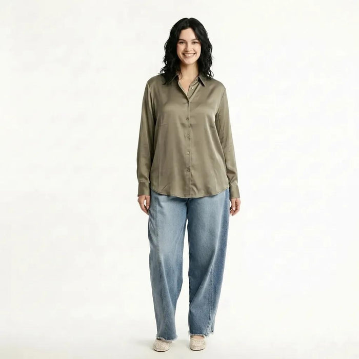 METTLE Women Stone Casual Shirt