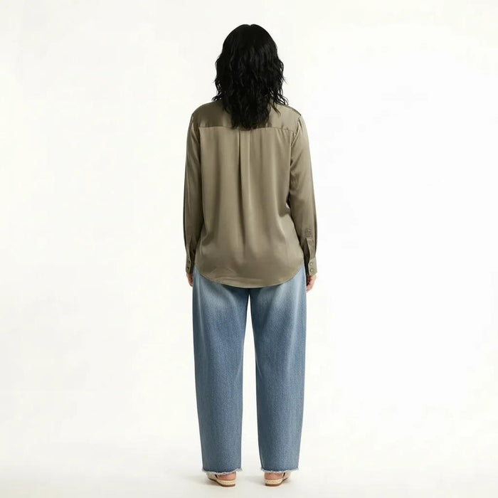 METTLE Women Stone Casual Shirt