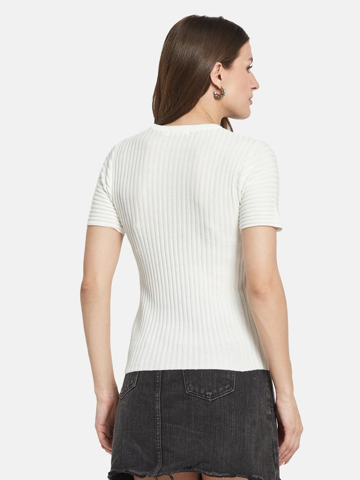 METTLE Women Striped T-shirt