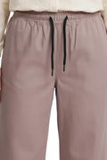 METTLE Women Suede Pink Regular Fit Track Pants