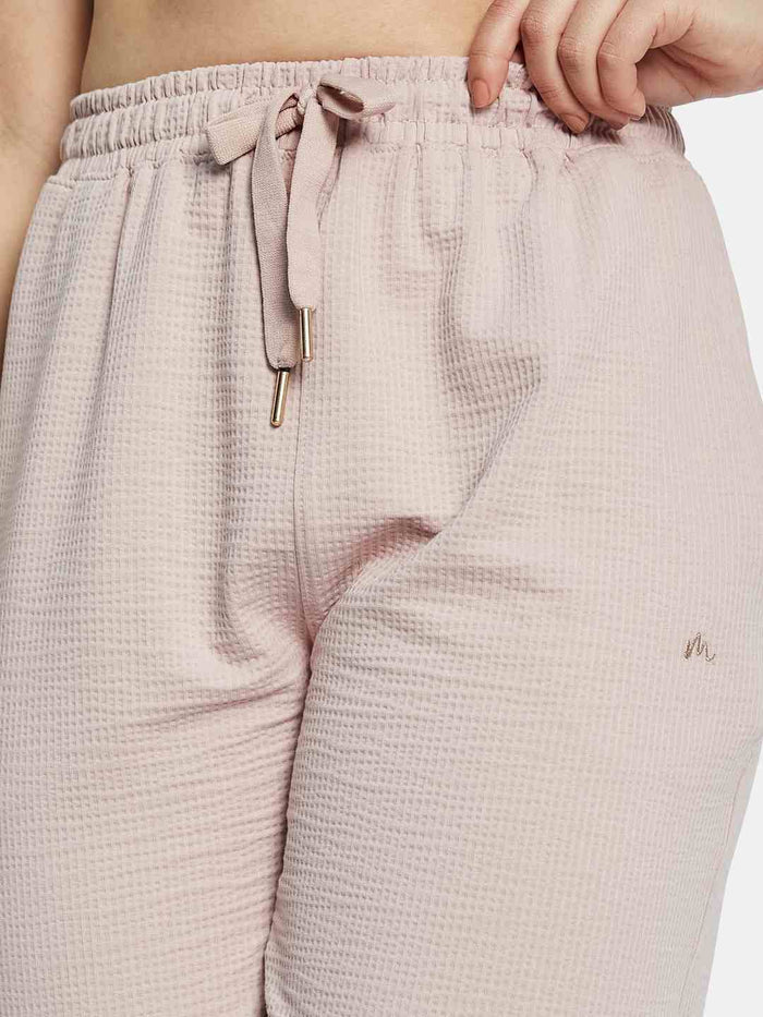 METTLE Women Textured Cotton Track Pants