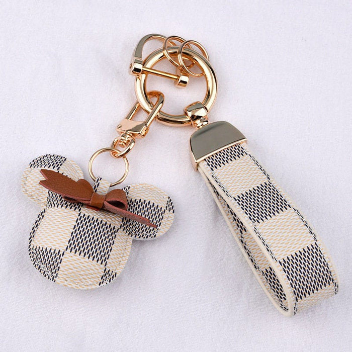 White Square / Mickey Keychain