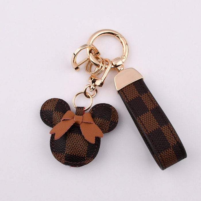 Brown Square / Mickey Keychain