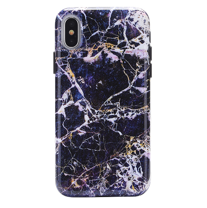 Midnight Gold Marble iPhone Case – Aesthetic Shockproof Phone Cover