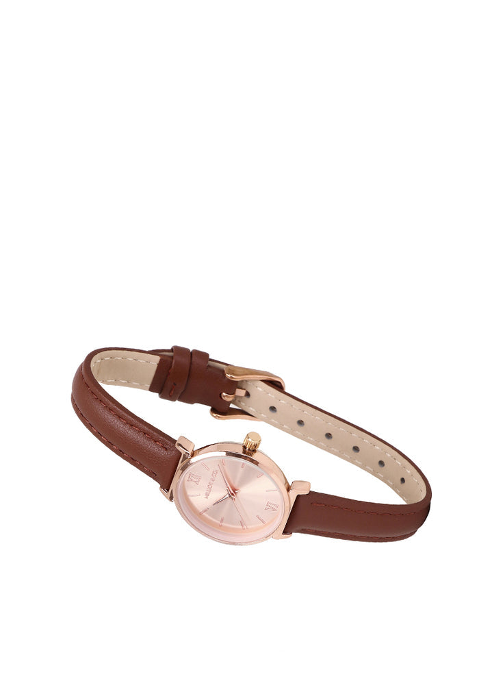 Miller Leather Strap Analog Watch (Brown)
