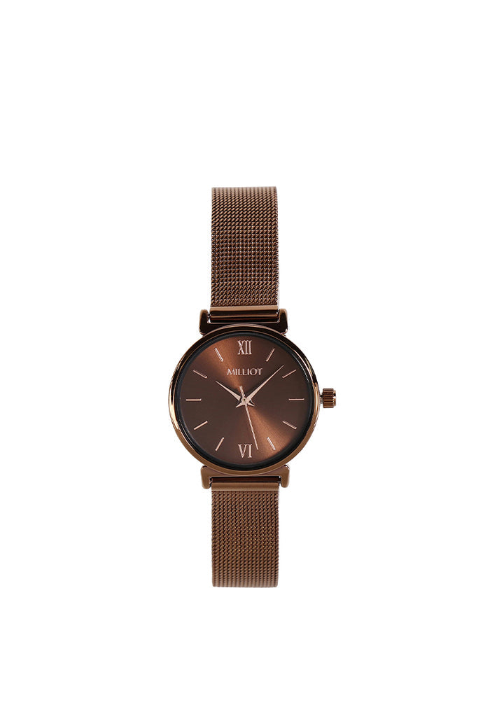 Miller Mesh Strap Analog Watch (Coffee)