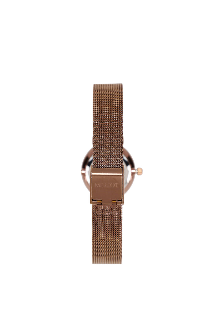 Miller Mesh Strap Analog Watch (Coffee)