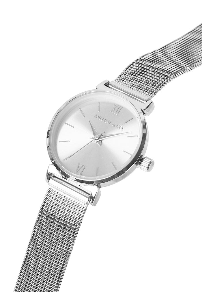 Miller Mesh Strap Analog Watch (Silver)
