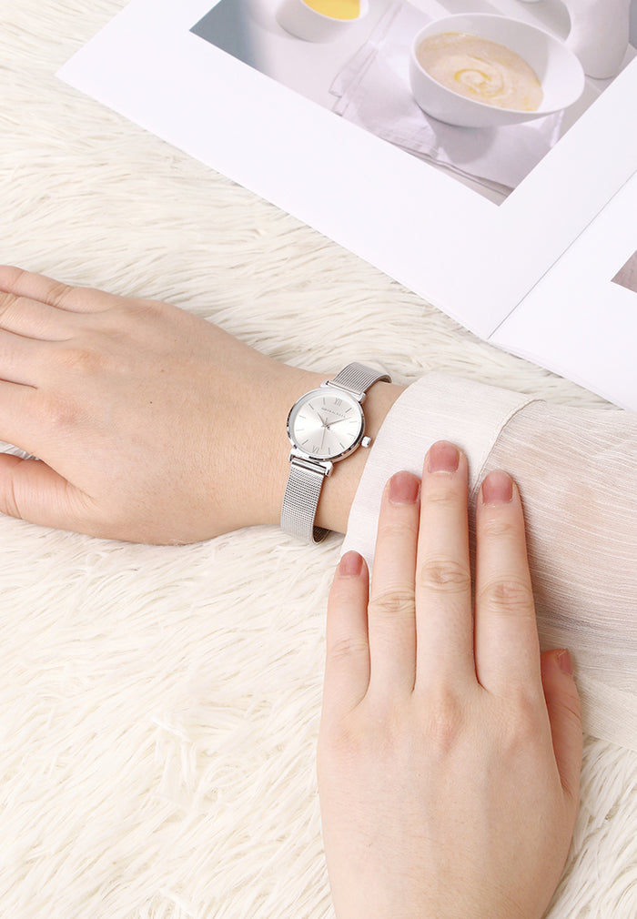 Miller Mesh Strap Analog Watch (Silver)