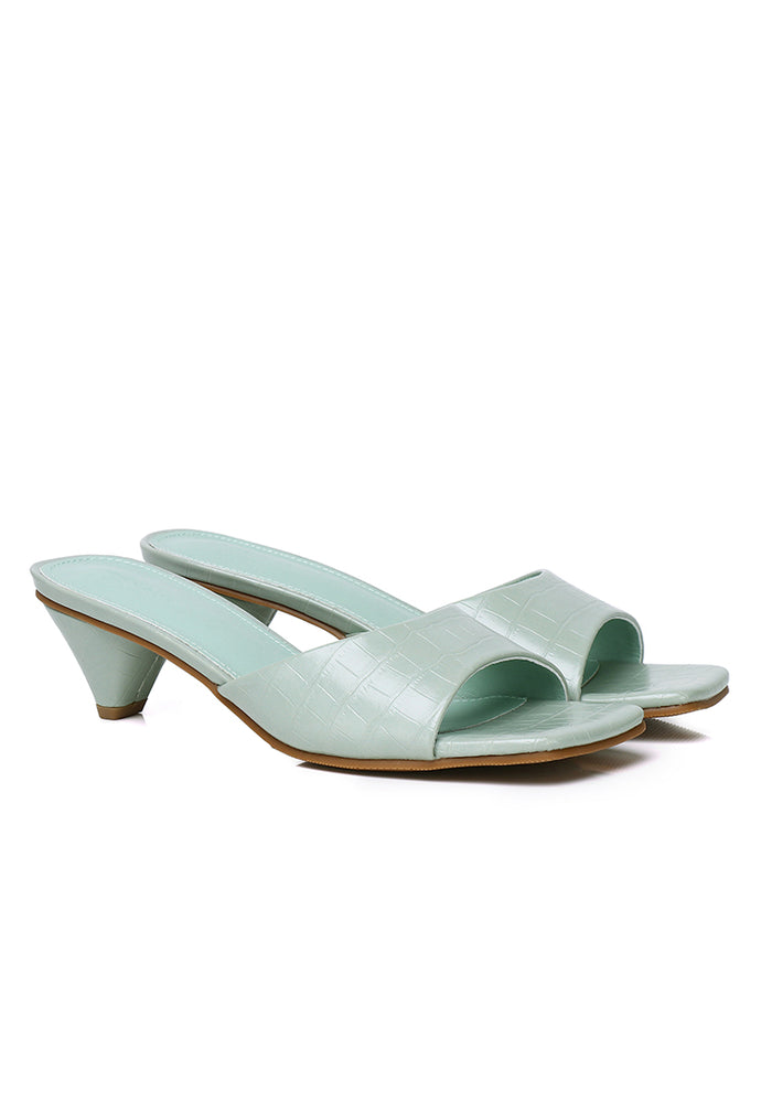 Millie Slip On Heels (Light Green)