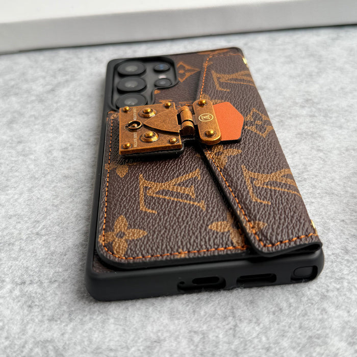 Monogram Card Holder Sling Case for Samsung Galaxy – Luxury Designer Cover