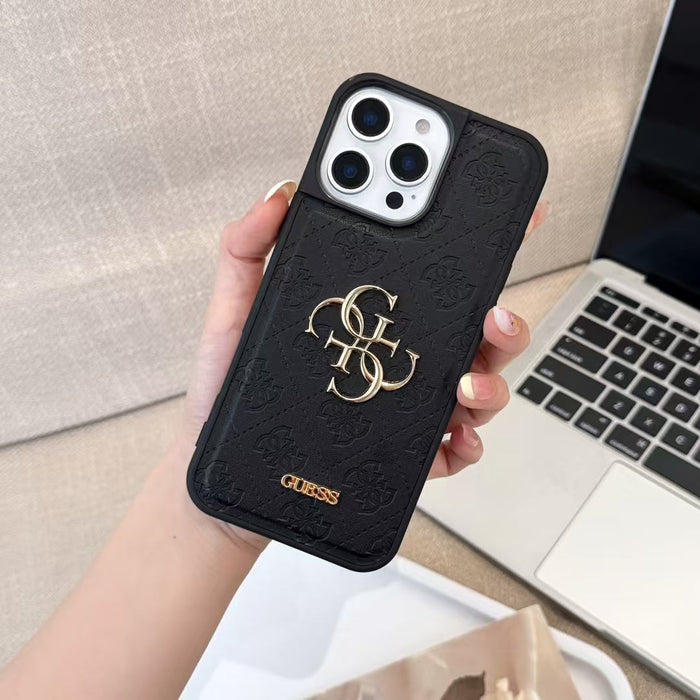 Monogram Mirror Electroplated Apple iPhone Case