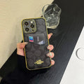 Monogram Phone Case with Gold Accents and Card Holder