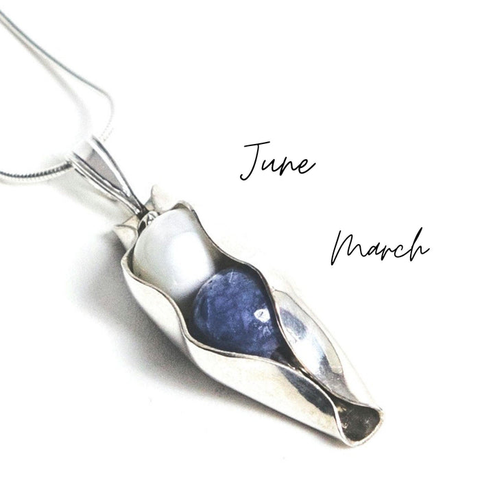 Mother's Day - Two Peas In A Pod - Engraved Initials & Any Birthstone Combination - RACHEL SHRIEVES DESIGN