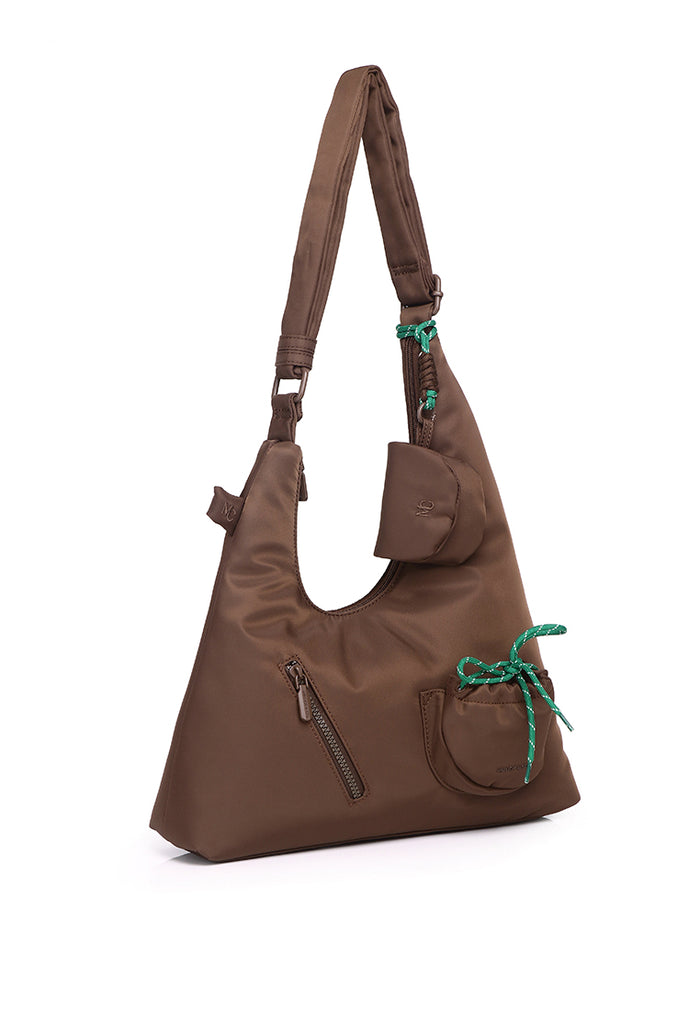 Mova Comfy Nylon Multi-Way Crossbody Bag (Coffee)