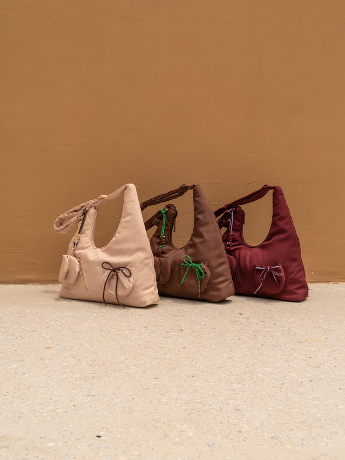 Mova Comfy Nylon Multi-Way Crossbody Bag (Coffee)