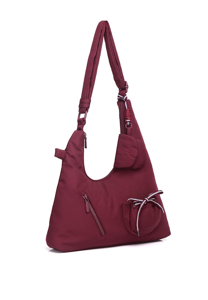 Mova Comfy Nylon Multi-Way Crossbody Bag (Maroon)