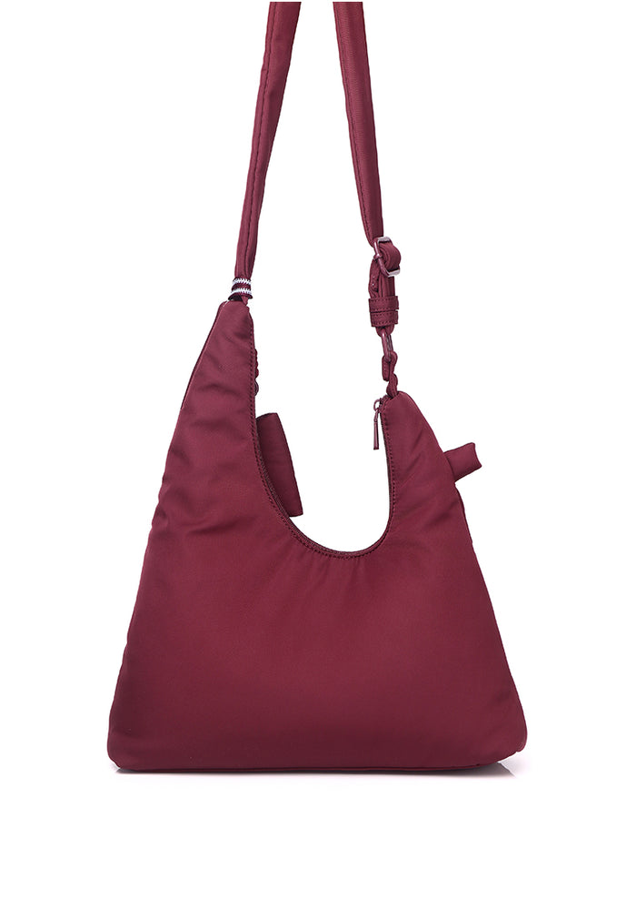 Mova Comfy Nylon Multi-Way Crossbody Bag (Maroon)