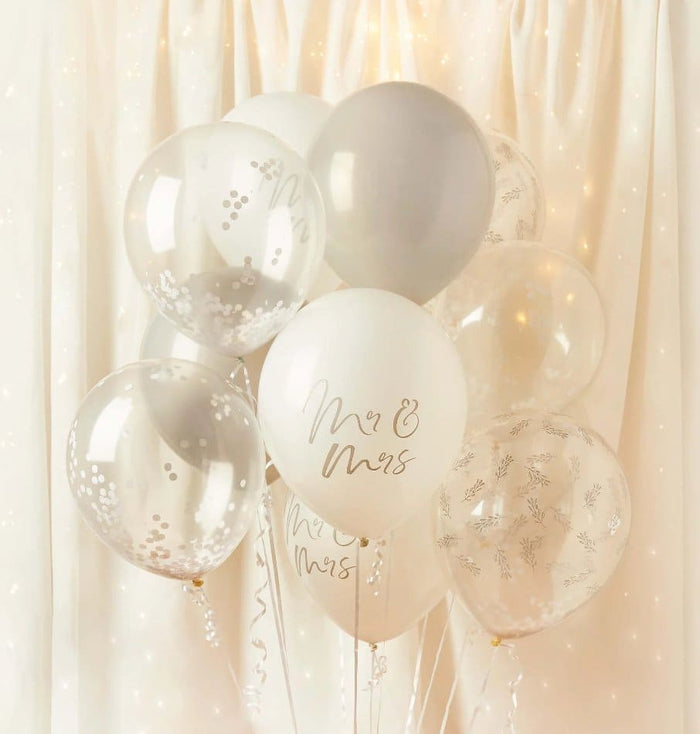 Patisserie Valerie's handmade Mr & Mrs Balloon Bundle cake delivery