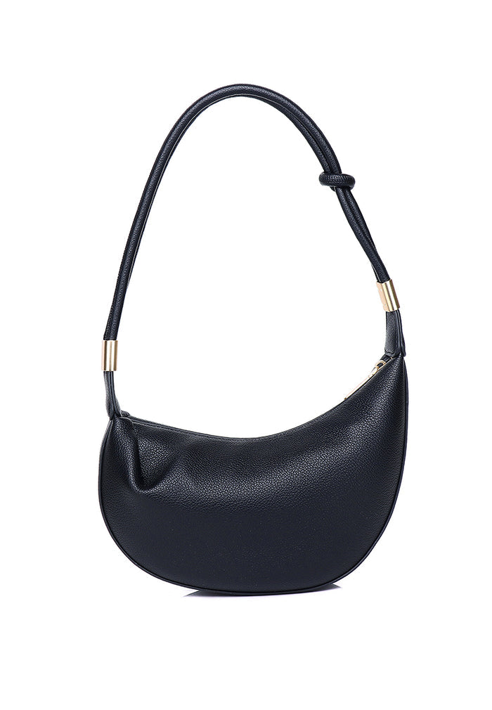 Nadia Knotted Shoulder Bag (Black)