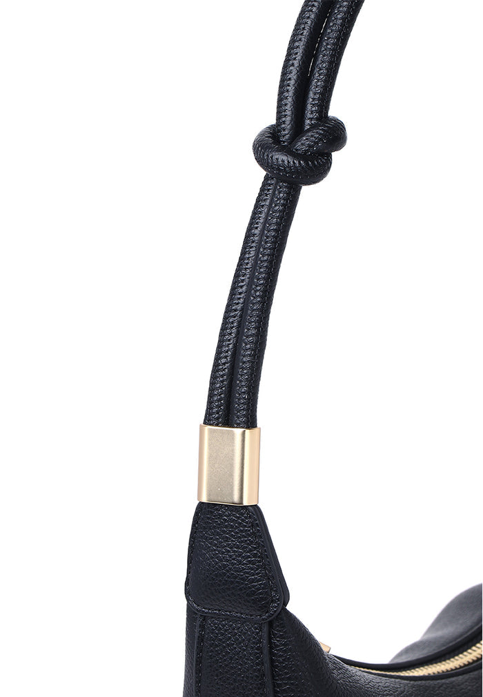 Nadia Knotted Shoulder Bag (Black)