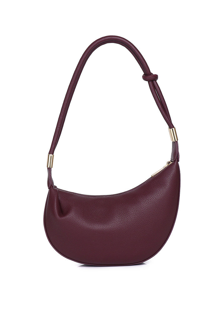 Nadia Knotted Shoulder Bag (Maroon)