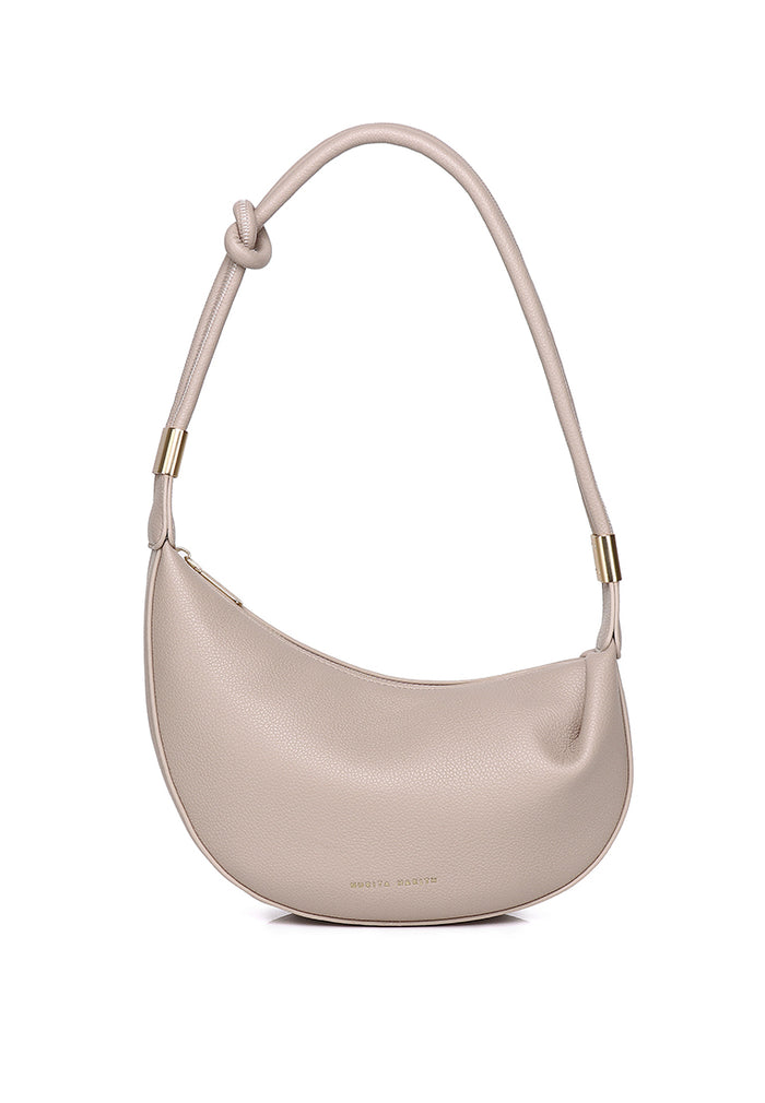 Nadia Knotted Shoulder Bag (Nude)