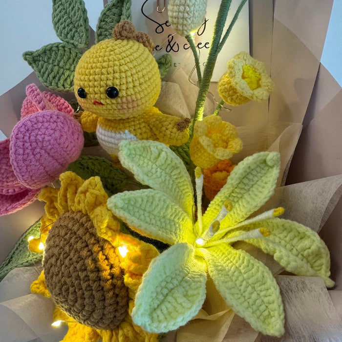 NaLoong Crochet Flower Bouquet (Zoom in Peru lily)