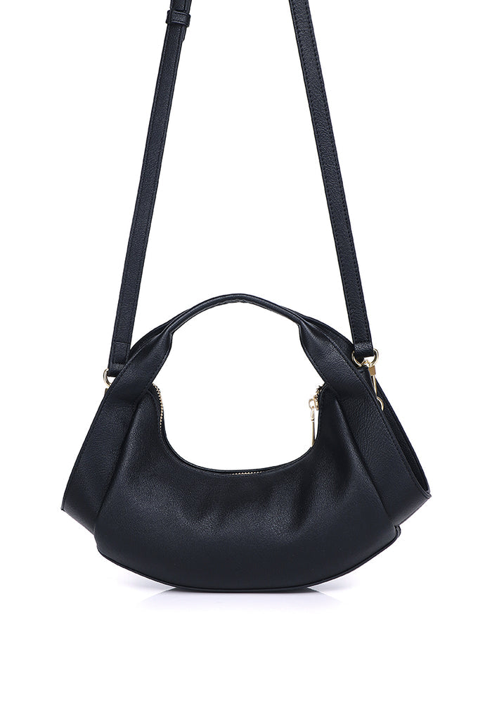 Naomi Curved Top Handle Bag (Black)