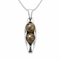 Natural Leopard Two Peas in a Pod Necklace | Personalised Gift