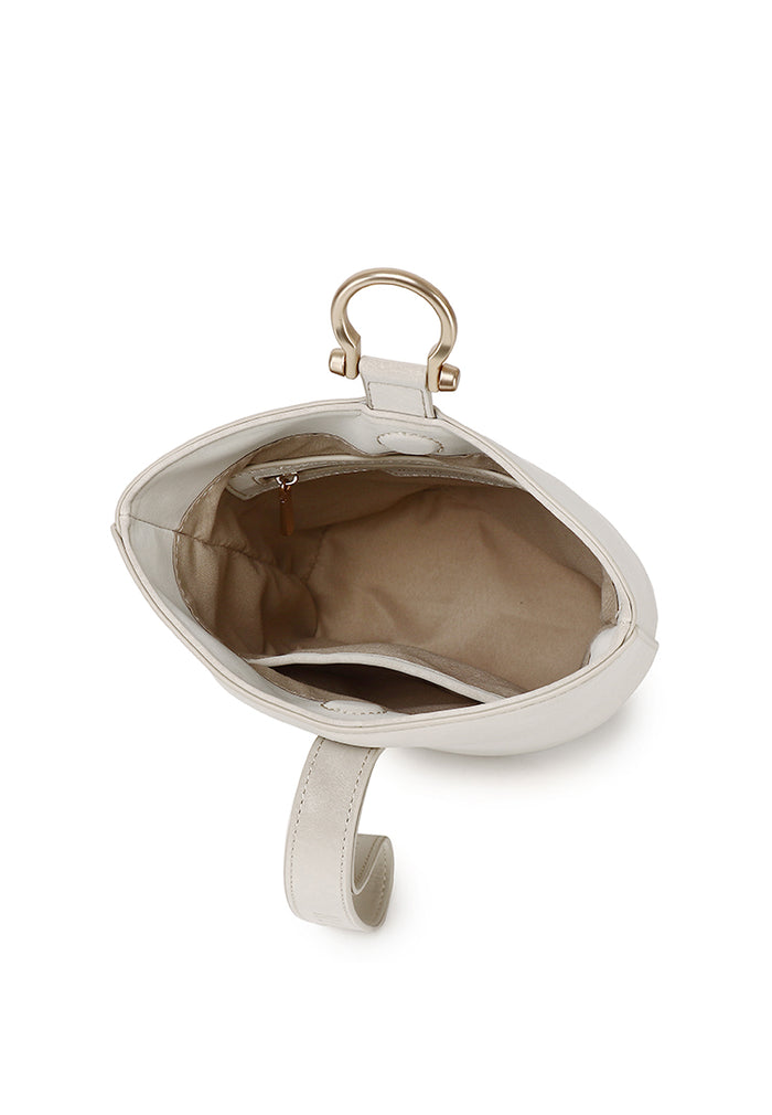 Nellie Petite Top Handle Bucket Bag (Khaki)