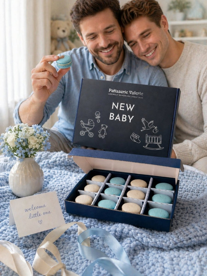 New Baby Blue Macarons - Patisserie Valerie