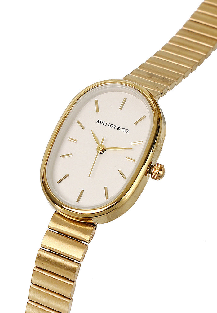 Noelle Gold Stainless Steel Analog Watch (Gold)