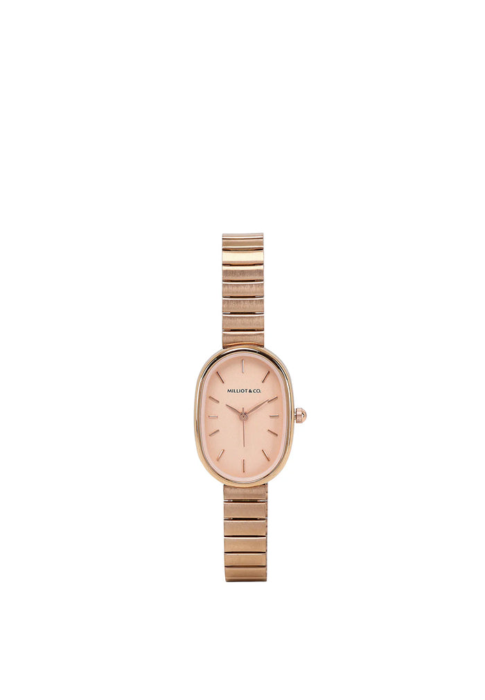 Noelle Rose Gold Stainless Steel Analog Watch (Salmon)