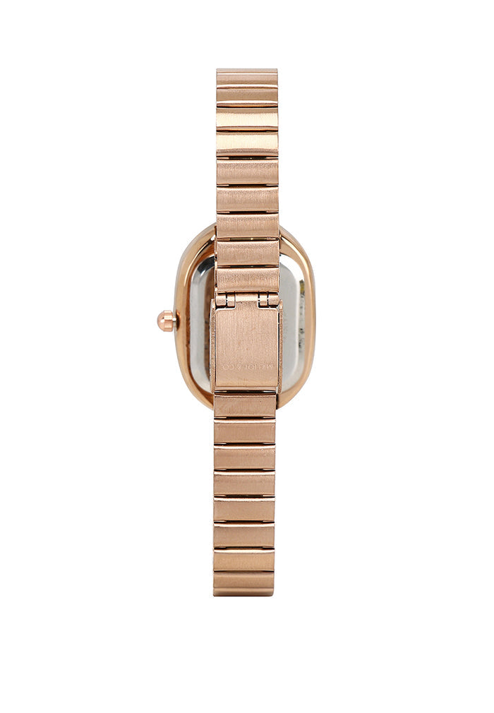 Noelle Rose Gold Stainless Steel Analog Watch (Salmon)