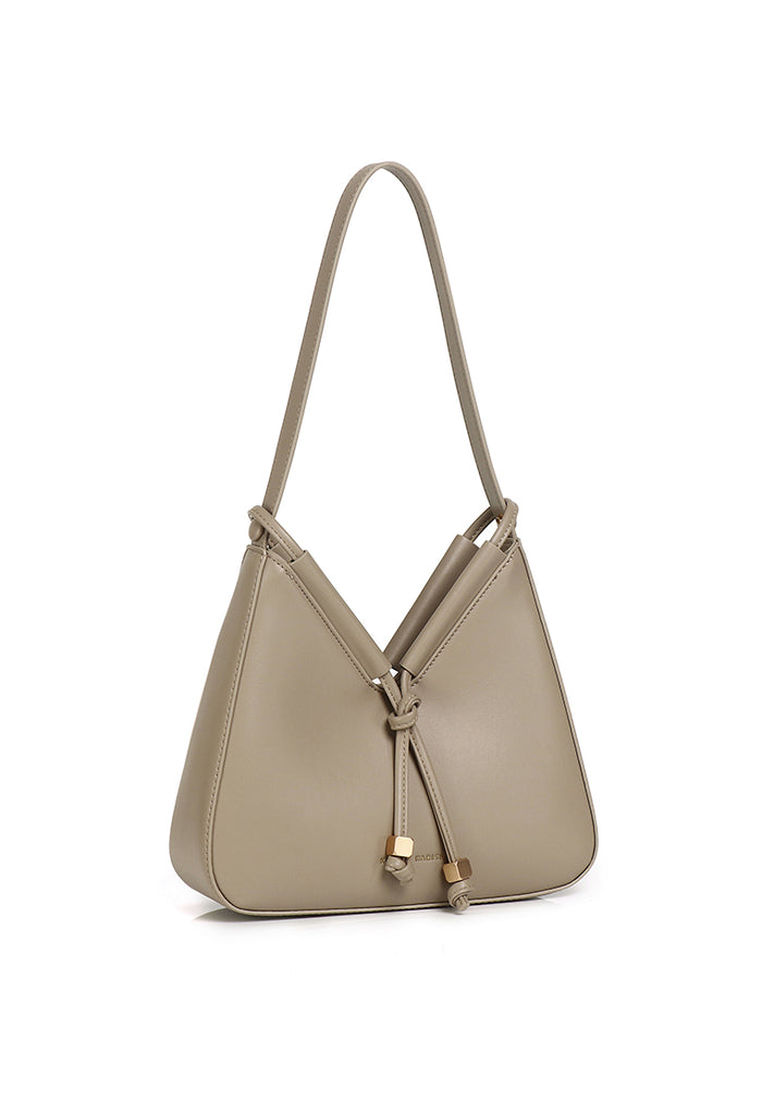 Norna Drawstring Shoulder Bag (Khaki)